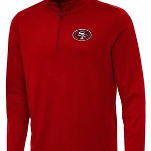 San Francisco 49ers Antigua Quarter Zip Pullover Red Men’s Large